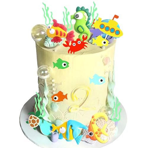 Fisch Kuchen Dekoration Meerestier Tortendeko Geburtstag Ozean Themen Kuchen Deko Meerestier Kuchen Topper für Unter Meer Themen Babydusche Party Dekor Fisch Kuchen Dekoration Meerestier Tortendeko Geburtstag Ozean Themen Kuchen Deko Meerestier Kuchen Topper für Unter Meer Themen Babydusche Party Dekor von BACH AND BOOZY