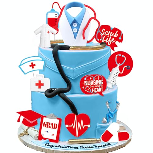 Krankenschwester Kuchen Dekoration Krankenpflege Cupcake Toppers RN Thema Party Favors für Krankenpflege Graduation Party Doktor Krankenschwester Party Supplies Krankenschwester Kuchen Dekoration Krankenpflege Cupcake Toppers RN Thema Party Favors für Krankenpflege Graduation Party Doktor Krankenschwester Party Supplies von BACH AND BOOZY