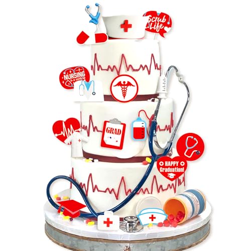 Krankenschwester Tortendekoration Krankenpflege Cupcake Toppers Krankenschwester Graduation Tortendekorationen für Krankenpflege Graduation Party Doktor Krankenschwester Party Supplies Krankenschwester Tortendekoration Krankenpflege Cupcake Toppers Krankenschwester Graduation Tortendekorationen für Krankenpflege Graduation Party Doktor Krankenschwester Party Supplies von BACH AND BOOZY