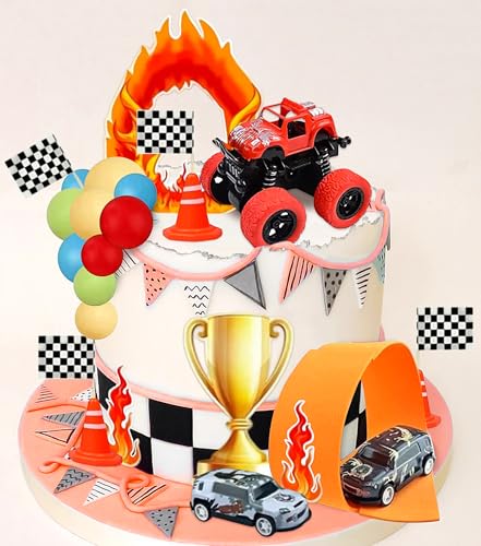 Monster Truck Cake Topper Monster Truck Cupcake Toppers für Monster Truck Party Dekorationen Monster Truck Geburtstagsdekorationen Monster Truck Cake Topper Monster Truck Cupcake Toppers für Monster Truck Party Dekorationen Monster Truck Geburtstagsdekorationen von BACH AND BOOZY