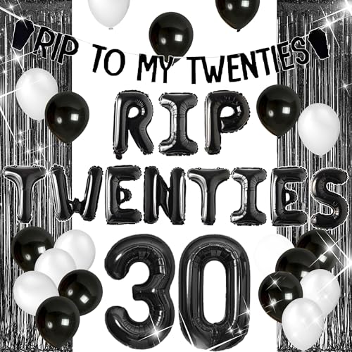 Rip Twenties Ballons Gothic Geburtstag Dekoration Tod zu meinen 20er Jahren Banner Beerdigung für meine Jugend 30 Geburtstag Dekoration Rip Twenties Ballons Gothic Geburtstag Dekoration Tod zu meinen 20er Jahren Banner Beerdigung für meine Jugend 30 Geburtstag Dekoration von BACH AND BOOZY