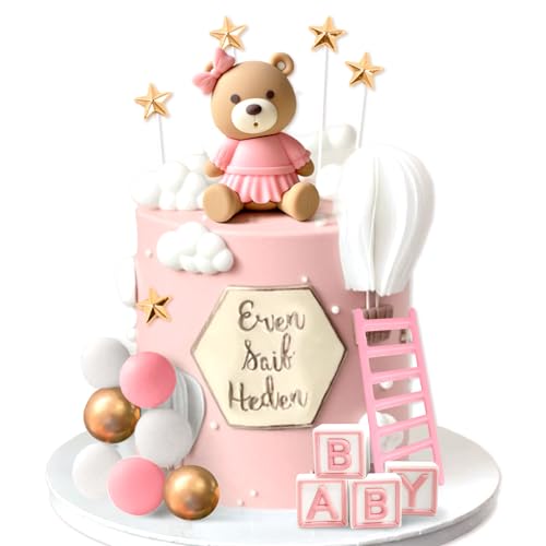 Rosa Bärentorte Teddybär Tortendeko Mädchen 1 Jahr Tortendeko Teddybär Kuchen Dekoration für Hochzeit Baby Shower Geburtstag Party Rosa Bärentorte Teddybär Tortendeko Mädchen 1 Jahr Tortendeko Teddybär Kuchen Dekoration für Hochzeit Baby Shower Geburtstag Party von BACH AND BOOZY