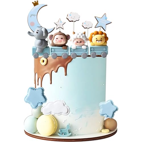 Sein ein Junge Kuchen Dekorationen Elefant Kuchen Topper Kugeln Dekoration für Baby Junge Geburtstag Party Geschlecht Reveal Baby Dusche Party Supplies von BACH AND BOOZY