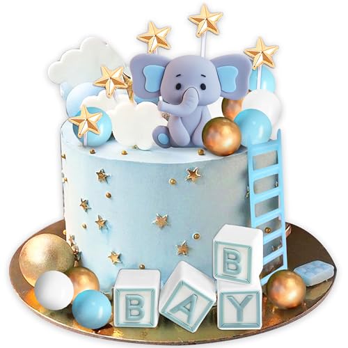 Tortendeko Elefant kuchen Topper Kugeln Dekoration für Baby Boy Geburtstag Party Geschlecht Reveal Baby Shower Party Supplies Tortendeko Elefant kuchen Topper Kugeln Dekoration für Baby Boy Geburtstag Party Geschlecht Reveal Baby Shower Party Supplies von BACH AND BOOZY