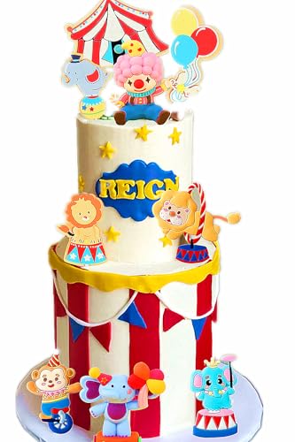 Zirkus Kuchen Topper Tiere Kuchen Dekoration Karneval Cupcake Topper Clown für Zirkus Geburtstag Party Babyparty Supplies Zirkus Kuchen Topper Tiere Kuchen Dekoration Karneval Cupcake Topper Clown für Zirkus Geburtstag Party Babyparty Supplies von BACH AND BOOZY