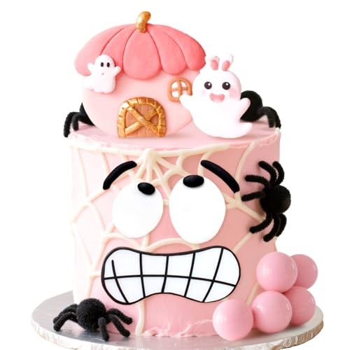 12 Stück Halloween Kuchen Dekoration Little Boo Ghost Cake Topper Rip Cake Decoration Birthday Decoration for Boys Girls Halloween Party Supplies von BACH AND BOUJEE