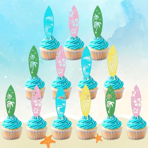 24 Stück Surfbrett Sommer Strand Surf Geburtstag Kuchen Cupcake Muffin Dekoration Topper für Schwimmen Strand Party Luau Geburtstag Baby Shower Party Supplies 24 Stück Surfbrett Sommer Strand Surf Geburtstag Kuchen Cupcake Muffin Dekoration Topper für Schwimmen Strand Party Luau Geburtstag Baby Shower Party Supplies von BACH AND BOUJEE