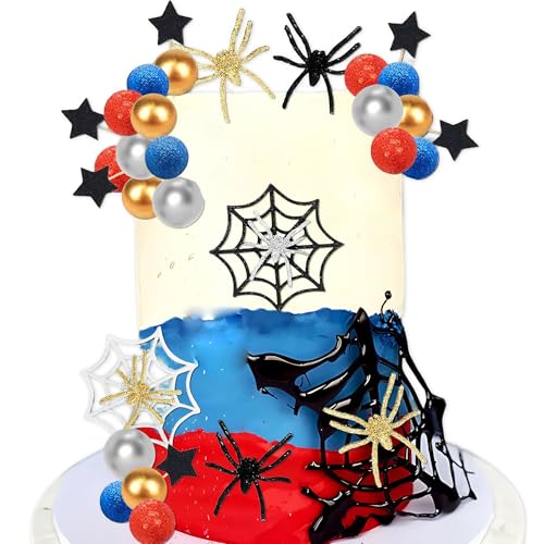 41 Stück Superhelden-Geburtstagskuchendekoration, Superhelden-Partygeschenke, Cupcake-Kuchendekoration, Spinne, Geburtstagsparty, Jungen, Babyparty 41 Stück Superhelden-Geburtstagskuchendekoration, Superhelden-Partygeschenke, Cupcake-Kuchendekoration, Spinne, Geburtstagsparty, Jungen, Babyparty von BACH AND BOUJEE