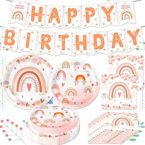 41PCS Boho Regenbogen Partygeschirr Set Boho Papier Teller Becher Servietten Geburtstag Geschirr Party Deko für Boho Party Kindergeburtstag Boho Partyzubehör Dekoration 41PCS Boho Regenbogen Partygeschirr Set Boho Papier Teller Becher Servietten Geburtstag Geschirr Party Deko für Boho Party Kindergeburtstag Boho Partyzubehör Dekoration von BACH AND BOUJEE