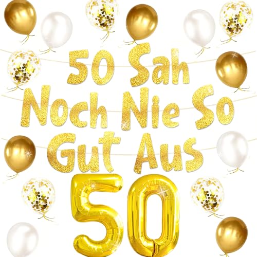 50 Sah Noch Nie So Gut Aus Banner 50 Geburtstag Deko 50 Geburtstag Frau Mann Ballon Geschenke Partyzubehör Jubiläum Frauen Luftballons 50 Sah Noch Nie So Gut Aus Banner 50 Geburtstag Deko 50 Geburtstag Frau Mann Ballon Geschenke Partyzubehör Jubiläum Frauen Luftballons von BACH AND BOUJEE