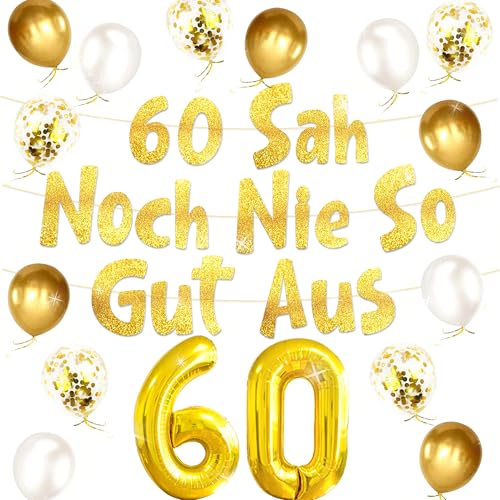 60 Sah Noch Nie So Gut Aus Banner 60 Geburtstag Deko 60 Geburtstag Frau Mann Ballon Geschenke Partyzubehör Jubiläum Frauen Luftballons 60 Sah Noch Nie So Gut Aus Banner 60 Geburtstag Deko 60 Geburtstag Frau Mann Ballon Geschenke Partyzubehör Jubiläum Frauen Luftballons von BACH AND BOUJEE