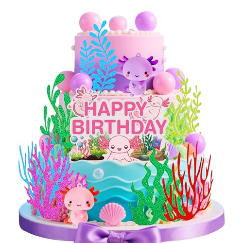 Axolotl Kuchendekoration mit Ozean-Thema, Axolotl, Geburtstagsparty-Zubehör, unter dem Meer, Kuchenaufsatz für Babyparty, Geburtstagsparty Axolotl Kuchendekoration mit Ozean-Thema, Axolotl, Geburtstagsparty-Zubehör, unter dem Meer, Kuchenaufsatz für Babyparty, Geburtstagsparty von BACH AND BOUJEE