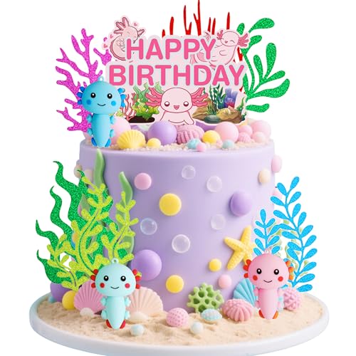 Axolotl Kuchendekoration mit Ozean-Thema, Axolotl, Geburtstagsparty-Zubehör, unter dem Meer, Kuchenaufsatz für Babyparty, Geburtstagsparty Axolotl Kuchendekoration mit Ozean-Thema, Axolotl, Geburtstagsparty-Zubehör, unter dem Meer, Kuchenaufsatz für Babyparty, Geburtstagsparty von BACH AND BOUJEE