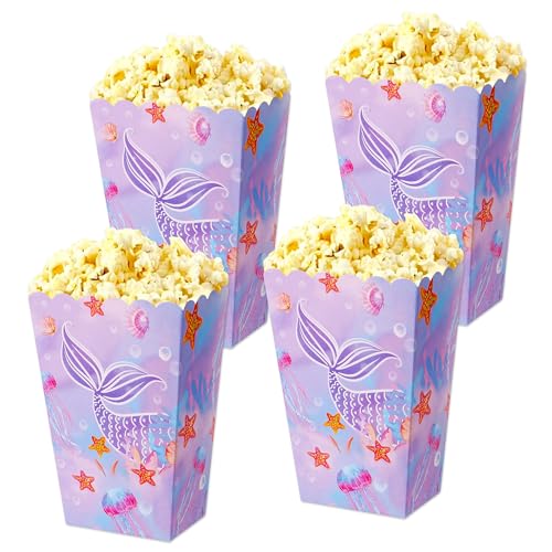 BACH AND BOUJEE 12 PCS Meerjungfrau Party Gunst Popcorn Boxen Unter dem Meer Party Goodie Bags Marine Meer Tiere behandeln Taschen wiederverwendbar für Mädchen Geburtstag Babydusche Bridal Shower BACH AND BOUJEE 12 PCS Meerjungfrau Party Gunst Popcorn Boxen Unter dem Meer Party Goodie Bags Marine Meer Tiere behandeln Taschen wiederverwendbar für Mädchen Geburtstag Babydusche Bridal Shower von BACH AND BOUJEE