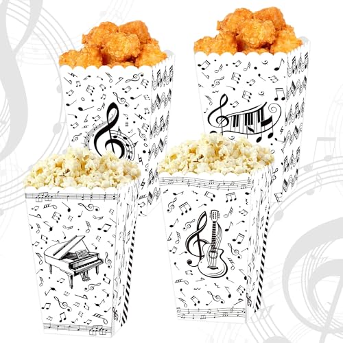 BACH AND BOUJEE 12pcs Disco Party Boxen Geschenkbeutel Gitarre Dekoration Kuchen Gitarre fur Musikalisches Thema Geburtstag Disco Party Dekoration Rock Roll Geburtstag Dekoration von BACH AND BOUJEE