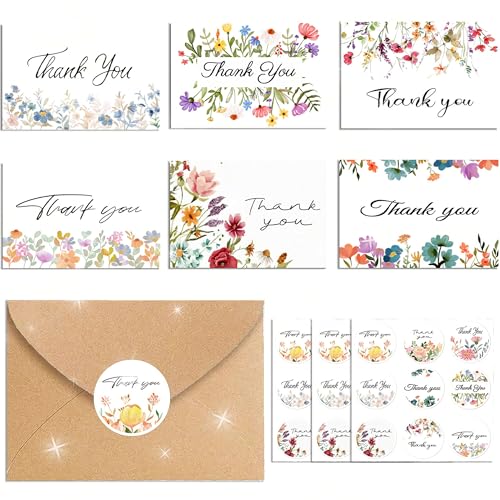 BACH AND BOUJEE 24 Pack Wildflower Blumen Dankeskarten mit Umschlägen Rustic Umschläge für Geburtstag Babyshower Hochzeiten Bridal Shower BACH AND BOUJEE 24 Pack Wildflower Blumen Dankeskarten mit Umschlägen Rustic Umschläge für Geburtstag Babyshower Hochzeiten Bridal Shower von BACH AND BOUJEE