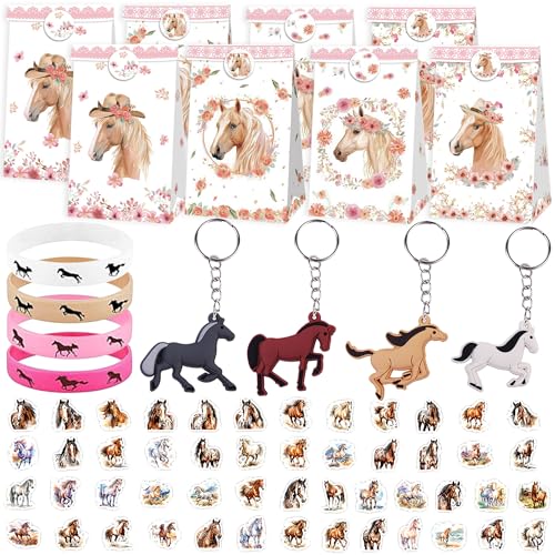 BACH AND BOUJEE Pferde-Partytütenfüller für Partytüten, Aufkleber, Armbänder, Pferdefiguren, Schlüsselanhänger, Western-Cowboy, Partygeschenke, Geburtstagszubehör BACH AND BOUJEE Pferde-Partytütenfüller für Partytüten, Aufkleber, Armbänder, Pferdefiguren, Schlüsselanhänger, Western-Cowboy, Partygeschenke, Geburtstagszubehör von BACH AND BOUJEE