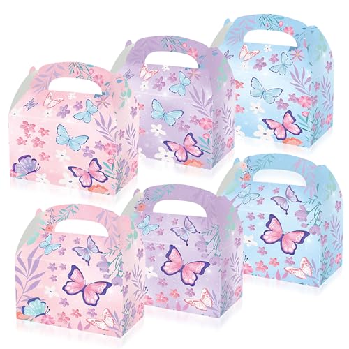 BACH AND BOUJEE Süßigkeitenboxen mit Schmetterlings-Motiv, für Süßigkeiten, Süßigkeiten, Süßigkeiten, Süßigkeiten, für Prinzessin, Schmetterling, Party, Dekoration, Babyparty, Hochzeit, Geburtstag von BACH AND BOUJEE