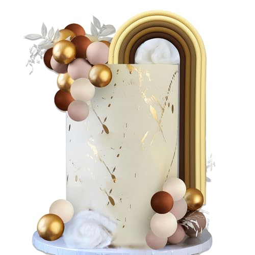 Braune Regenbogenkugeln Tortendekoration Babyshower Kuchendekoration Boho Tortendekoration Für Babyshower Geburtstag Hochzeit Bridal Shower Verlobung von BACH AND BOUJEE