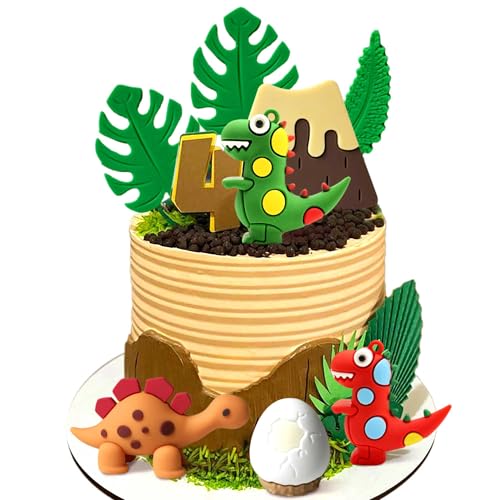 Dinosaurier-Kuchendekorationen, Dinosaurier-Cupcake-Topper, Grün, Orange, Gelb, Kuchendekoration für Geburtstag, Babyparty, Partyzubehör Dinosaurier-Kuchendekorationen, Dinosaurier-Cupcake-Topper, Grün, Orange, Gelb, Kuchendekoration für Geburtstag, Babyparty, Partyzubehör von BACH AND BOUJEE