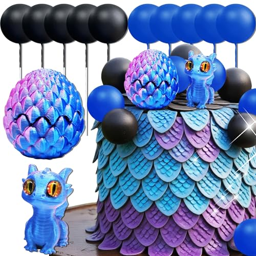 Fantasy Drachen Kuchendekoration Drachen Eier Kuchendekoration Blaue und schwarze Kugeln Kuchen Dekoration für Babyparty Geburtstag Hochzeit und Partyzubehör Fantasy Drachen Kuchendekoration Drachen Eier Kuchendekoration Blaue und schwarze Kugeln Kuchen Dekoration für Babyparty Geburtstag Hochzeit und Partyzubehör von BACH AND BOUJEE