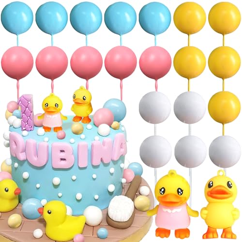 Gelbe Ente Kuchendekoration Ente Geburtstag Dekorationen Niedliche kleine Ente Cupcake Topper für Geburtstagsfeier Babyparty Dekorationen von BACH AND BOUJEE