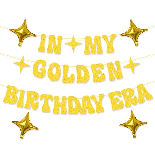 Golden Birthday Party Dekoration In My Golden Birthday Era Banner Stern Folienballons für Party Hochzeit Babypartys Abschlussfeier Dekoration Golden Birthday Party Dekoration In My Golden Birthday Era Banner Stern Folienballons für Party Hochzeit Babypartys Abschlussfeier Dekoration von BACH AND BOUJEE