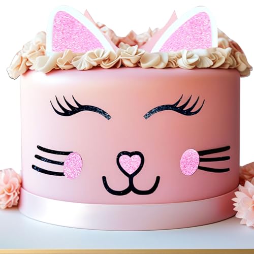 Katze Kuchen Topper Katze Ohren Wimpern Kuchen Dekorationen Set Cat Kuchen Topper für Katze Themed Geburtstag Party niedlich Miau Geburtstag Party Katze Kuchen Topper Katze Ohren Wimpern Kuchen Dekorationen Set Cat Kuchen Topper für Katze Themed Geburtstag Party niedlich Miau Geburtstag Party von BACH AND BOUJEE