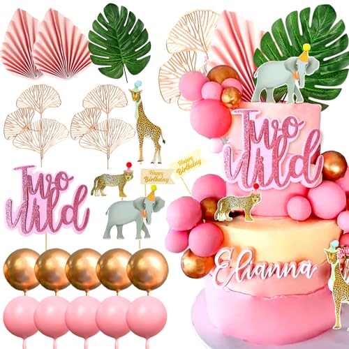 Kuchendekoration für Babypartys, Mädchen, 2. Geburtstag, 2. Geburtstag, Safari-Kuchendekoration, 2 wilde Kuchenaufsätze, Mädchen, Zoo-Tier-Kuchenaufsätze Kuchendekoration für Babypartys, Mädchen, 2. Geburtstag, 2. Geburtstag, Safari-Kuchendekoration, 2 wilde Kuchenaufsätze, Mädchen, Zoo-Tier-Kuchenaufsätze von BACH AND BOUJEE