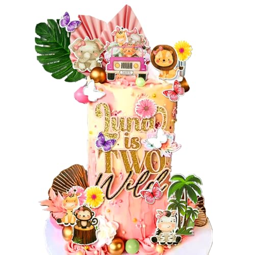 Kuchendekoration für Babypartys, Mädchen, zwei wilde Kuchen, wilde Torte, Tortenaufsatz, Safari-Kuchendekorationen, wilder Tortenaufsatz, 1. Geburtstag, Mädchen, Zoo-Tier-Kuchenaufsätze Kuchendekoration für Babypartys, Mädchen, zwei wilde Kuchen, wilde Torte, Tortenaufsatz, Safari-Kuchendekorationen, wilder Tortenaufsatz, 1. Geburtstag, Mädchen, Zoo-Tier-Kuchenaufsätze von BACH AND BOUJEE