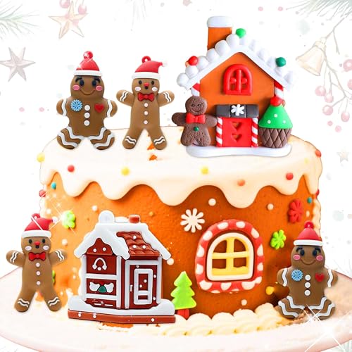 Lebkuchenmann-Kuchendekoration, Lebkuchen-Picker für Frohe Weihnachten, Babyparty, Geburtstagsparty, Kuchendekorationen Lebkuchenmann-Kuchendekoration, Lebkuchen-Picker für Frohe Weihnachten, Babyparty, Geburtstagsparty, Kuchendekorationen von BACH AND BOUJEE