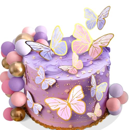 Lila Rosa Schmetterling Kuchen Dekorationen mit lila rosa Goldkugeln Kuchendekoration für Babyparty, Hochzeit, Geburtstag, Brautparty, Party Dekor Lila Rosa Schmetterling Kuchen Dekorationen mit lila rosa Goldkugeln Kuchendekoration für Babyparty, Hochzeit, Geburtstag, Brautparty, Party Dekor von BACH AND BOUJEE