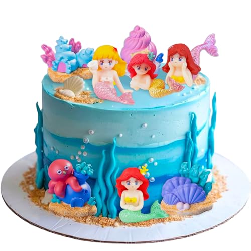 Meerjungfrauen-Geburtstags-Kuchendekoration, Meer, Ozean, Partyzubehör für Meeres-Thema, Babyparty, Geburtstagsparty Meerjungfrauen-Geburtstags-Kuchendekoration, Meer, Ozean, Partyzubehör für Meeres-Thema, Babyparty, Geburtstagsparty von BACH AND BOUJEE