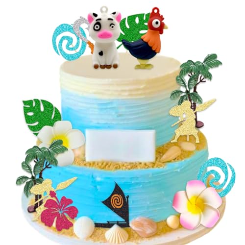 Moana Tortenaufleger Moana Geburtstagstorte Dekor Moana Cupcake Topper für Geburtstag Babyshower Party Supplies von BACH AND BOUJEE