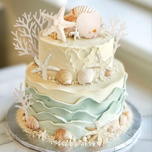 Muschel-Kuchendekoration unter dem Meer, Ozean, Geburtstagskuchendekoration, Meer, Ozean, Partyzubehör, für Babypartys, Geburtstagspartys Muschel-Kuchendekoration unter dem Meer, Ozean, Geburtstagskuchendekoration, Meer, Ozean, Partyzubehör, für Babypartys, Geburtstagspartys von BACH AND BOUJEE