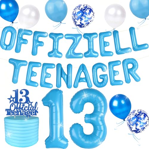 Offiziell Teenager Deko 13. Geburtstag Dekoration Banner 13 Teenager Junge Deko 13 Geburtstag Partyzubehör für Mädchen Jungen Offiziell Teenager Deko 13. Geburtstag Dekoration Banner 13 Teenager Junge Deko 13 Geburtstag Partyzubehör für Mädchen Jungen von BACH AND BOUJEE