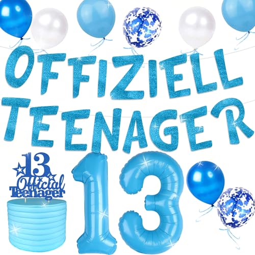 Offiziell Teenager Deko 13. Geburtstag Dekoration Banner Deko 13 Teenager Junge13 Geburtstag Partyzubehör für Mädchen Jungen Offiziell Teenager Deko 13. Geburtstag Dekoration Banner Deko 13 Teenager Junge13 Geburtstag Partyzubehör für Mädchen Jungen von BACH AND BOUJEE