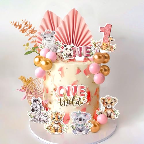 40 Pcs Rosa Dschungel Tier Kuchen Topper Set Wilde One Kuchen Topper Niedliche Safari Thema Cupcake Toppers Safari Kuchen Dekorationen für Babyparty Geburtstag Party Dekorationen 40 Pcs Rosa Dschungel Tier Kuchen Topper Set Wilde One Kuchen Topper Niedliche Safari Thema Cupcake Toppers Safari Kuchen Dekorationen für Babyparty Geburtstag Party Dekorationen von BACH AND BOUJEE