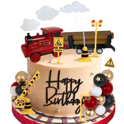 Zug Kuchen Dekorationen Mini Zug Tortendekoration Verkehr Spur Eisenbahn Kuchen Dekorationen für Jungen Kinder Dampfzug Thema Geburtstag Party Supplies Zug Kuchen Dekorationen Mini Zug Tortendekoration Verkehr Spur Eisenbahn Kuchen Dekorationen für Jungen Kinder Dampfzug Thema Geburtstag Party Supplies von BACH AND BOUJEE