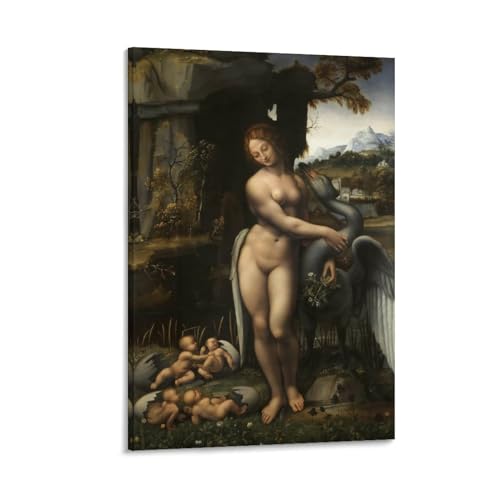 Ölgemälde-Reproduktion Leda And The Swan Leonardo Da Vinci, Klassischer Giclée-Kunstdruck Auf Leinwand, Wanddekoration Für Zu Hause Ölgemälde-Reproduktion Leda And The Swan Leonardo Da Vinci, Klassischer Giclée-Kunstdruck Auf Leinwand, Wanddekoration Für Zu Hause von BACION