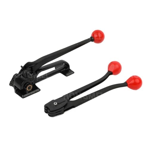 BADIKA Metallumreifungsmaschinen Hand-Umreifungsmaschinen-Set, kombiniertes Stahlband-Spann- und Versiegelungswerkzeug, Eisenband, manuelles Kombinations-Umreifungsgerät(16mm) von BADIKA
