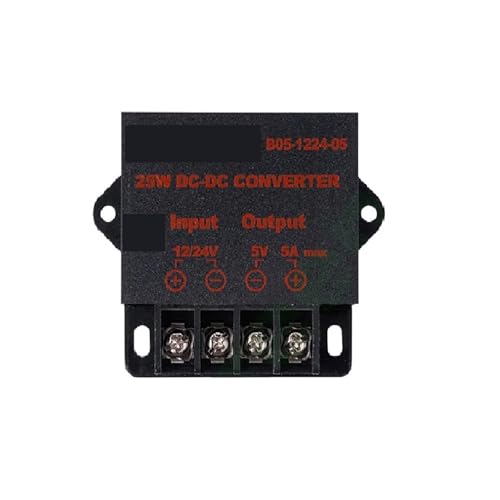 BADIKA Regulator Reducer Power Converter Hocheffizienter DC 12 V 24 V auf DC 5 V 5 A 25 W Abwärtswandler L+E+D-Stromversorgung, Verpolungsschutz und Überstromschutz BADIKA Regulator Reducer Power Converter Hocheffizienter DC 12 V 24 V auf DC 5 V 5 A 25 W Abwärtswandler L+E+D-Stromversorgung, Verpolungsschutz und Überstromschutz von BADIKA