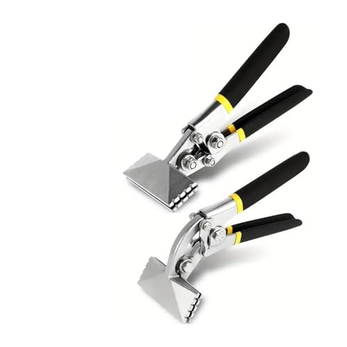 Multifunktionszange Handschraubstock Zange Blech Ordner Crimpen Gebogen Fliesen Klemme Abflachung Biegen Bender Seamers Werkzeug(Straight-L) von BADIKA