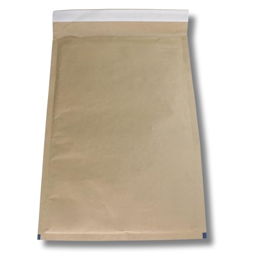 BADfabrik24 Versandtasche groß – stabile Karton Versandverpackung in verschiedenen Größen, umweltfreundlich & wiederverschließbar (Versandtasche groß braun 340x240x20 mm) von BADfabrik24