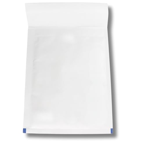 BADfabrik24 Versandtasche groß – stabile Karton Versandverpackung in verschiedenen Größen, umweltfreundlich & wiederverschließbar (Versandtasche groß weiß 220x175x20 mm) von BADfabrik24