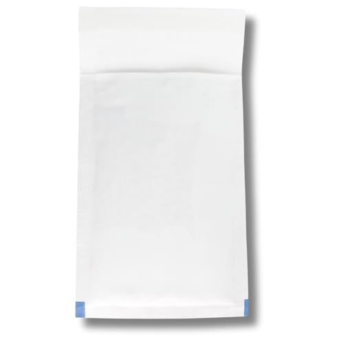 BADfabrik24 Versandtasche groß – stabile Karton Versandverpackung in verschiedenen Größen, umweltfreundlich & wiederverschließbar (Versandtasche klein weiß 180x120x20 mm) von BADfabrik24