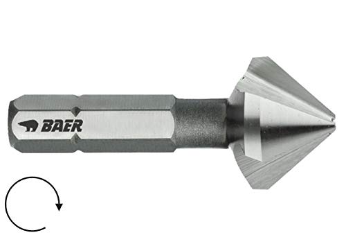 BAER HSSG 90° Bit-Kegelsenker 8,3 mm (für M 4) - für Akkuschrauber - Senkbohrer | Entgrater | Senker | Ansenker | Versenker von Baer