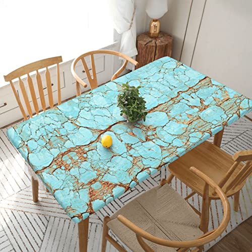 BAFAFA Spannbettdecke, rostig, rissig, türkis, Marmor, bedruckt, 1,5 m, elastische Kanten, Tischdecken, wasserdicht, abwischbar, für Outdoor, Picknick, Küche, Tischdekoration BAFAFA Spannbettdecke, rostig, rissig, türkis, Marmor, bedruckt, 1,5 m, elastische Kanten, Tischdecken, wasserdicht, abwischbar, für Outdoor, Picknick, Küche, Tischdekoration von BAFAFA