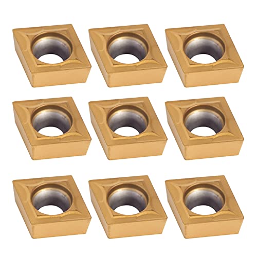 BAFOVY 10pcs CNC -Carbid -Tipps Einsätze Einsätze Klingenschneider Drehwerkzeug für Gewöhnliche Stahl, Edelstahlverarbeitung, Metallfinish, Hochfestigkeit und Zähigkeit, Korrekte von BAFOVY