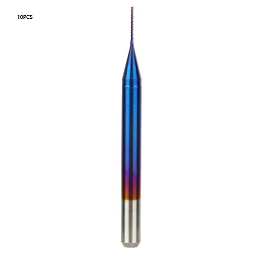 BAFOVY Blaubeschichtete Endmühle, 10-pcs-Wolfram-Vergaser-Frässchneiderset, Ultrafeinkörniger Carbid, Ordentliche Plattenkante, Saubere Oberfläche, CNC-Austausch für die PCB-Gravurmaschine mit BAFOVY Blaubeschichtete Endmühle, 10-pcs-Wolfram-Vergaser-Frässchneiderset, Ultrafeinkörniger Carbid, Ordentliche Plattenkante, Saubere Oberfläche, CNC-Austausch für die PCB-Gravurmaschine mit von BAFOVY